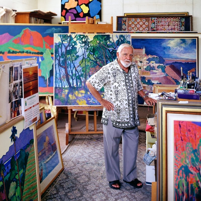 John Rigby in his studio, 2003